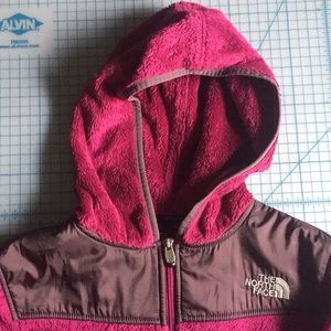 THE NORTH FACE fuzzy fleece with hood